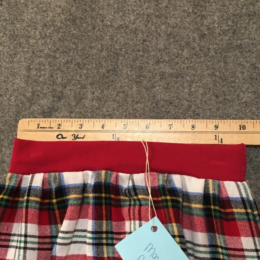 Skirt Flannel Girls 2/3‎ Maxi Red Plaid Ruffle Tier Cotton Mom and Pop's Kids
